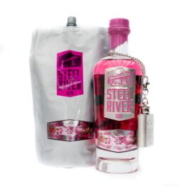 Pink Dragon 70cl Gin bottle with 70cl Pink Dragon Refill Pouch